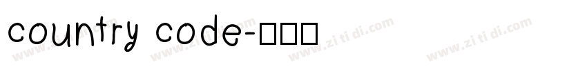 country code字体转换